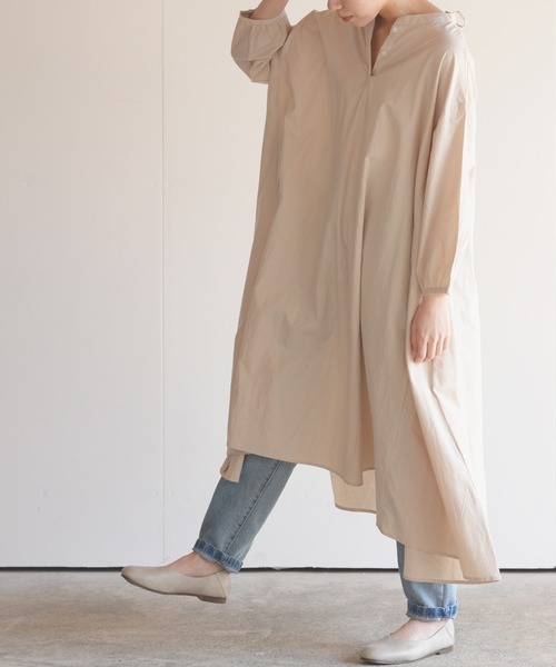 rps（アールピーエス）の「レースアップテントラインワンピース（ワンピース・レディース・ブラック/ブルー/アイボリー/ライトベージュ/ブルーグリーン/チャコールグレー・M）」の2枚目の写真