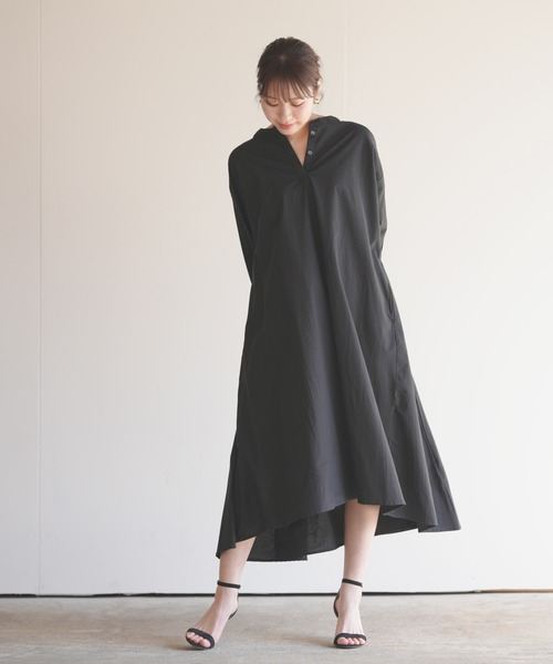 rps（アールピーエス）の「レースアップテントラインワンピース（ワンピース・レディース・ブラック/ブルー/アイボリー/ライトベージュ/ブルーグリーン/チャコールグレー・M）」の16枚目の写真