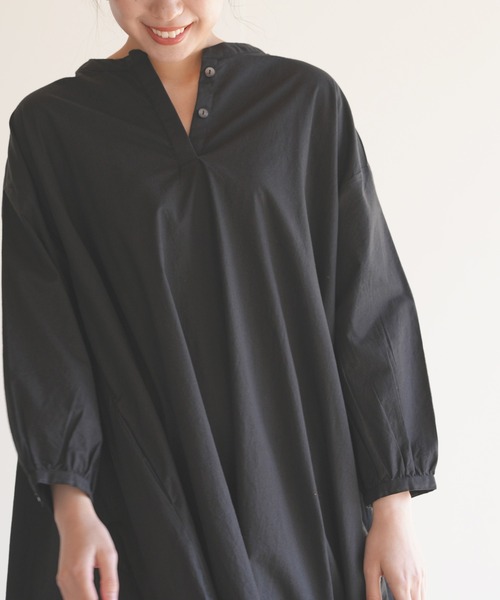 rps（アールピーエス）の「レースアップテントラインワンピース（ワンピース・レディース・ブラック/ブルー/アイボリー/ライトベージュ/ブルーグリーン/チャコールグレー・M）」の12枚目の写真