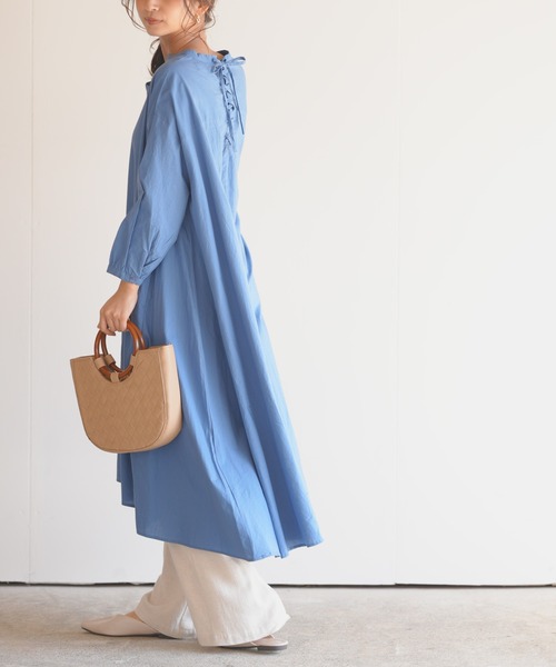 rps（アールピーエス）の「レースアップテントラインワンピース（ワンピース・レディース・ブラック/ブルー/アイボリー/ライトベージュ/ブルーグリーン/チャコールグレー・M）」の13枚目の写真