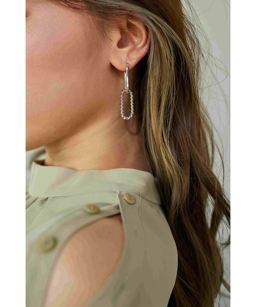 LIPSERVICE（リップサービス）の「チェーンリングピアス（ピアス（両耳用）・レディース・ゴールド/シルバー・FREE）」の2枚目の写真