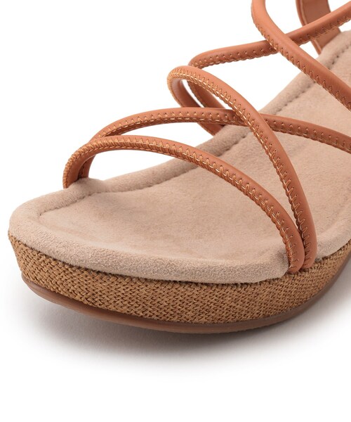 THE SHOP TK （ザ ショップ ティーケー ）の「◆【人間工学】ストリングスウェッジサンダル（サンダル・レディース・ブラック/オフホワイト/キャメル・35/45）」の15枚目の写真
