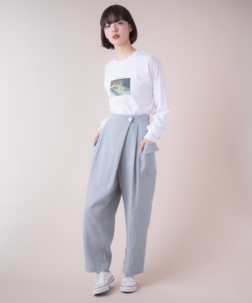 La SRIC(ラスリック)の「La SRIC / アシンメトリータックパンツ 【セットアップ可】(その他パンツ・レディース・ブルー系その他/ベージュ・38)」の8枚目の写真