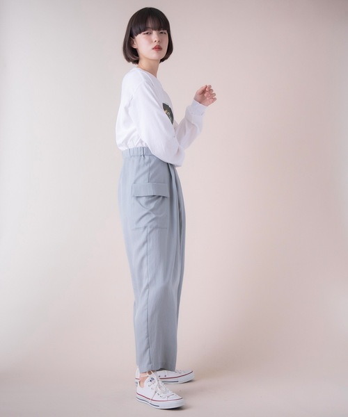 La SRIC(ラスリック)の「La SRIC / アシンメトリータックパンツ 【セットアップ可】(その他パンツ・レディース・ブルー系その他/ベージュ・38)」の5枚目の写真