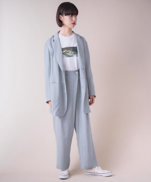 La SRIC(ラスリック)の「La SRIC / アシンメトリータックパンツ 【セットアップ可】(その他パンツ・レディース・ブルー系その他/ベージュ・38)」の6枚目の写真