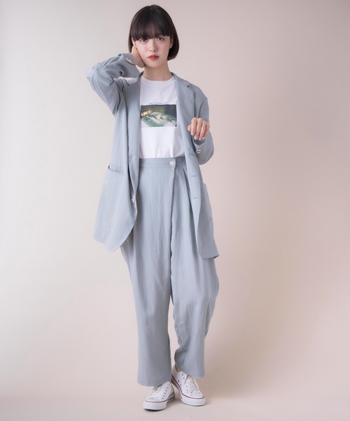 La SRIC(ラスリック)の「La SRIC / アシンメトリータックパンツ 【セットアップ可】(その他パンツ・レディース・ブルー系その他/ベージュ・38)」の15枚目の写真