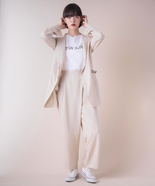 La SRIC(ラスリック)の「La SRIC / アシンメトリータックパンツ 【セットアップ可】(その他パンツ・レディース・ブルー系その他/ベージュ・38)」の18枚目の写真