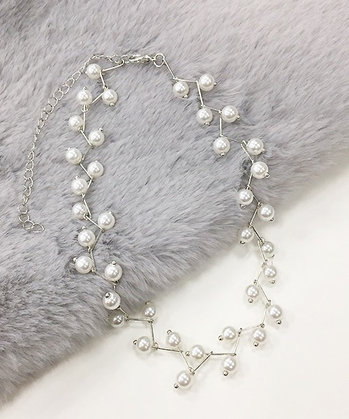 apres jour（アプレジュール）の「【apres jour×ARIAZ】ジグザグパールチョーカー（チョーカー・レディース・シルバー/ゴールド・FREE）」の2枚目の写真