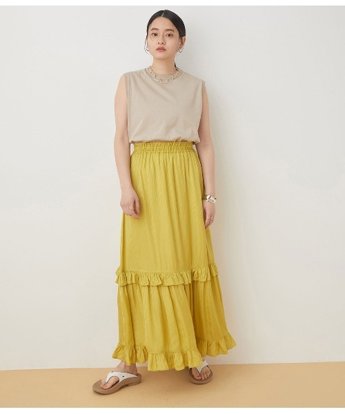 BATONER(バトナー)の「【BATONER】別注No sleeve(タンクトップ・レディース・ホワイト/オフホワイト・1)」の3枚目の写真