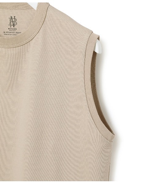 BATONER(バトナー)の「【BATONER】別注No sleeve(タンクトップ・レディース・ホワイト/オフホワイト・1)」の7枚目の写真