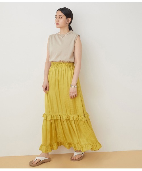 BATONER(バトナー)の「【BATONER】別注No sleeve(タンクトップ・レディース・ホワイト/オフホワイト・1)」の6枚目の写真