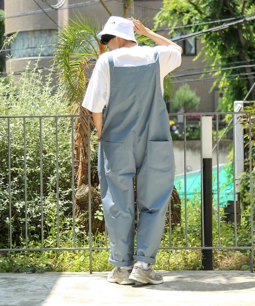 Blue Standard （ブルースタンダード）の「【BLUE STANDARD】ビッグシルエット　ツイルフロントZIPオーバーオール（サロペット/オーバーオール・メンズ・ブラック/カーキ/ブルー/ベージュ/オフホワイト・MEDIUM/LARGE）」の22枚目の写真