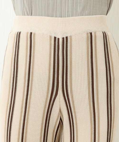 n'ee-ne（ネーネ）の「麻タッチストライプ　ストレートパンツ（その他パンツ・レディース・アイボリー/ベージュ/オレンジ・FREE）」の17枚目の写真