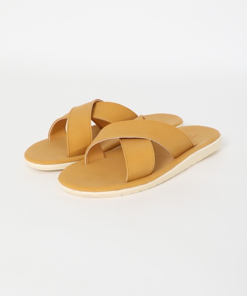 ITEMS URBANRESEARCH（アイテムズ アーバンリサーチ）の「エコレザークロスサンダル（サンダル・メンズ・ベージュ/キャメル/ブラック/グレー・27.5/26.5）」の14枚目の写真