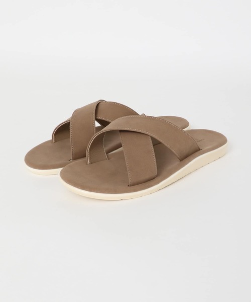 ITEMS URBANRESEARCH（アイテムズ アーバンリサーチ）の「エコレザークロスサンダル（サンダル・メンズ・ベージュ/キャメル/ブラック/グレー・27.5/26.5）」の10枚目の写真