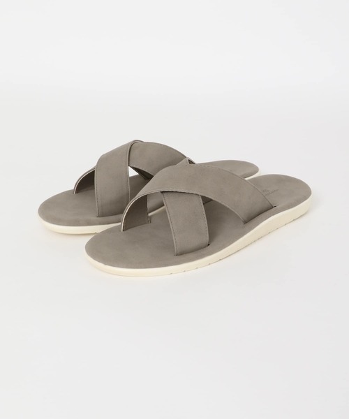 ITEMS URBANRESEARCH（アイテムズ アーバンリサーチ）の「エコレザークロスサンダル（サンダル・メンズ・ベージュ/キャメル/ブラック/グレー・27.5/26.5）」の5枚目の写真