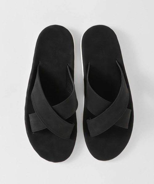 ITEMS URBANRESEARCH（アイテムズ アーバンリサーチ）の「エコレザークロスサンダル（サンダル・メンズ・ベージュ/キャメル/ブラック/グレー・27.5/26.5）」の7枚目の写真