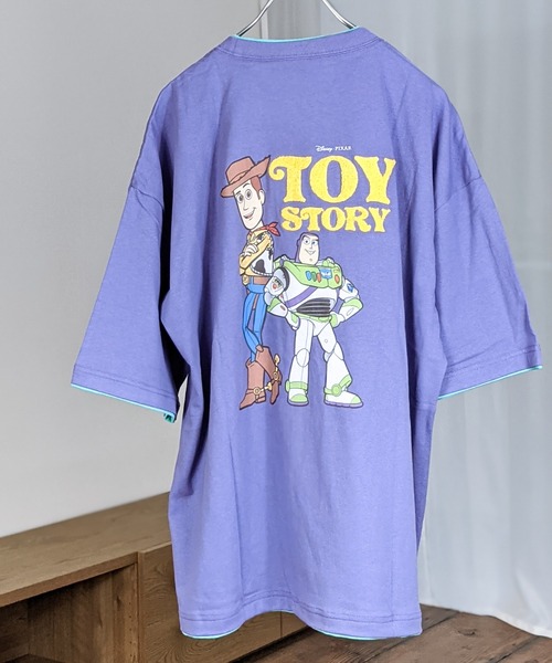 Disney Toy Pixar ディズニーピクサー イラストプリント サガラ刺繍tee トップス Toy Story Tシャツ カットソー Pixar ピクサー のファッション セール