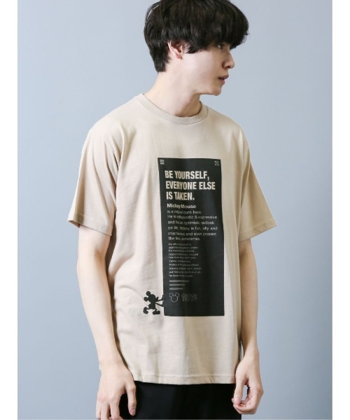 By Disney セマンティックデザイン Semantic シャドーmickey コレクション Design Disney Sd By コレクション クルー半袖ｔシャツ Tシャツ カットソー Disney ディズニー のファッション