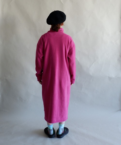 MANASTASH（マナスタッシュ）の「MANASTASH/マナスタッシュ　W's FLEECE DRESS　ウィメンズ　フリースドレス　ワンピース（ワンピース・レディース・ナチュラル/ブラック/ピンク/ミント・MEDIUM）」の10枚目の写真