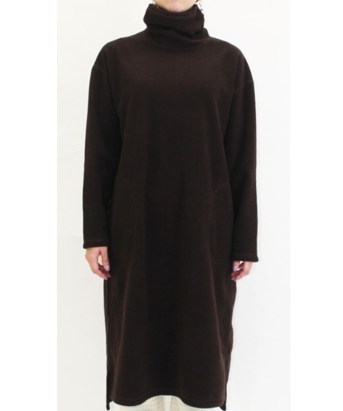 MANASTASH（マナスタッシュ）の「MANASTASH/マナスタッシュ　W's FLEECE DRESS　ウィメンズ　フリースドレス　ワンピース（ワンピース・レディース・ナチュラル/ブラック/ピンク/ミント・MEDIUM）」の12枚目の写真