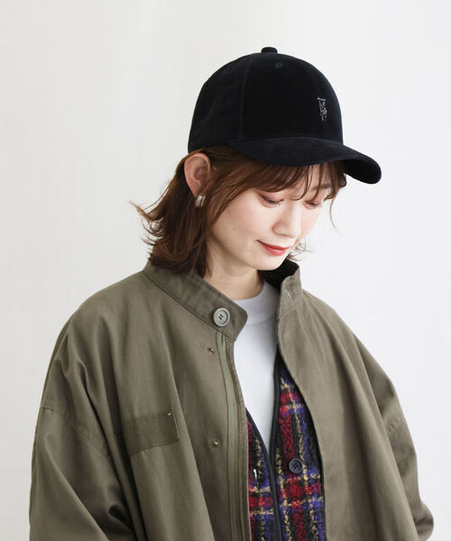 BEAMS HEART(ビームスハート)の「BEAMS HEART / コーデュロイ ハンドサインキャップ(キャップ・レディース・ブラック/オフホワイト/ブルー/ブラウン系その他4・FREE)」の7枚目の写真