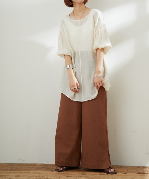 CIAOPANIC TYPY(チャオパニックティピー)の「【ZOZOTOWN限定】2WAYバックドロスト楊柳ブラウス(シャツ/ブラウス・レディース・イエロー/ブラック/オフホワイト・ONE SIZE)」の11枚目の写真