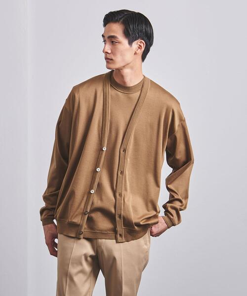 UNITED ARROWS(ユナイテッドアローズ)の「<UNITED ARROWS> コンビ カーディガン(カーディガン/ボレロ・メンズ・ベージュ/ネイビー/ダークグレー・SMALL/MEDIUM/LARGE/X-LARGE)」の2枚目の写真