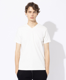 5351 POUR LES HOMMES | 【BLANC】 Vネック 無地 半袖 Tシャツ(Tシャツ/カットソー)