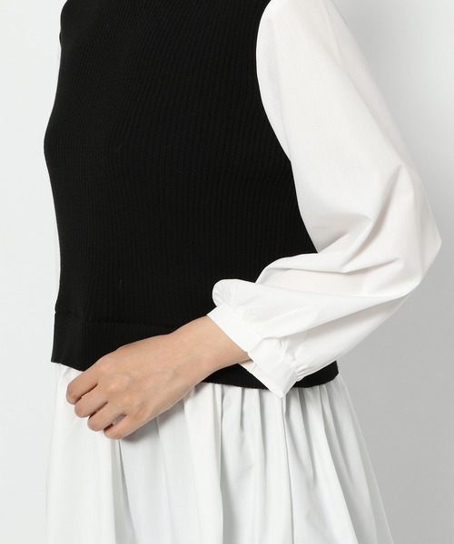 GLOBAL WORK（グローバルワーク）の「布帛ドッキングベスト7分袖/956183（ベスト・レディース・アッシュグレー/ブラック/モカ・FREE）」の20枚目の写真