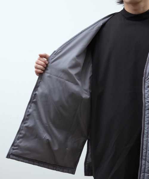 unlow（アンロー）の「シャンブレーキルティングジャケット（セットアップ対応）（ノーカラージャケット・メンズ・グレー/ブルー・L/M）」の10枚目の写真