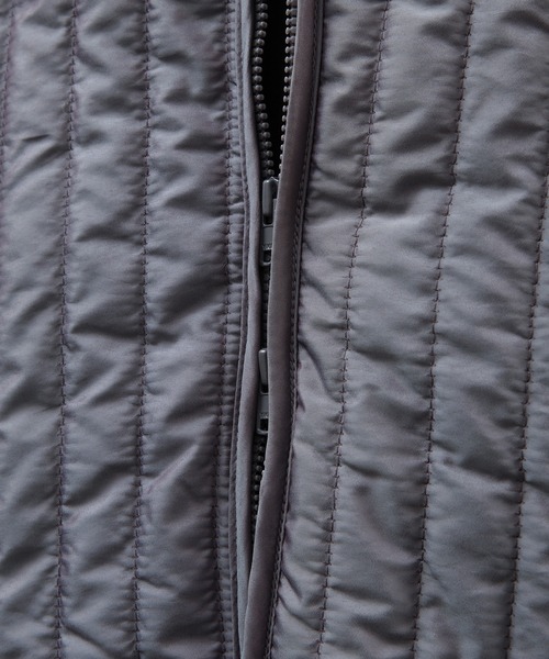 unlow（アンロー）の「シャンブレーキルティングジャケット（セットアップ対応）（ノーカラージャケット・メンズ・グレー/ブルー・L/M）」の11枚目の写真