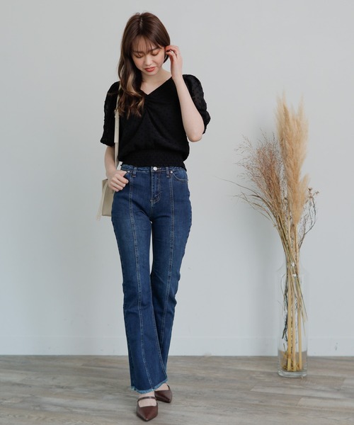 LIPSERVICE（リップサービス）の「DOTギャザートップス（Tシャツ/カットソー・レディース・ホワイト/ブラック/その他1/その他2・FREE）」の10枚目の写真