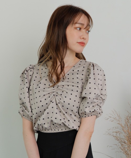 LIPSERVICE（リップサービス）の「DOTギャザートップス（Tシャツ/カットソー・レディース・ホワイト/ブラック/その他1/その他2・FREE）」の11枚目の写真