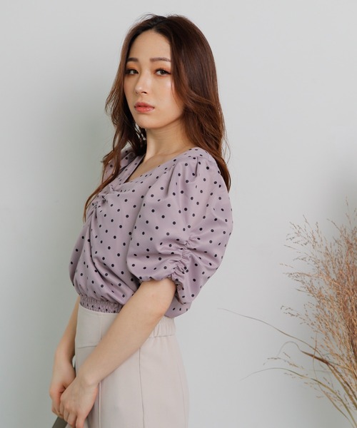 LIPSERVICE（リップサービス）の「DOTギャザートップス（Tシャツ/カットソー・レディース・ホワイト/ブラック/その他1/その他2・FREE）」の15枚目の写真