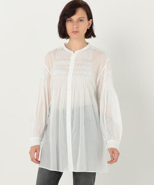 TOMORROWLAND (トゥモローランド)の「コットンローン ピンタックシャツ(シャツ/ブラウス・レディース・ホワイト/ブラック・36)」の10枚目の写真