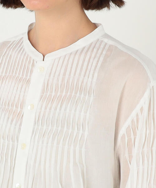 TOMORROWLAND (トゥモローランド)の「コットンローン ピンタックシャツ(シャツ/ブラウス・レディース・ホワイト/ブラック・36)」の12枚目の写真