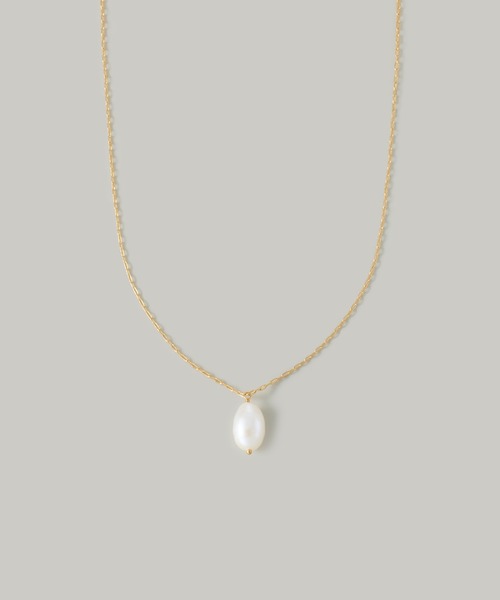 【ナチュラリジュエリ】 K18 淡水パール　ネックレストップ ネックレス K18 桜 ペンダントトップ のみ 一粒 パール 淡水