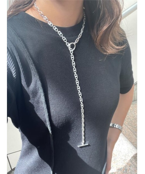 SLY（スライ）の「2HOLE LONG CHAIN N/C/チェーンネックレス（ネックレス・レディース・ゴールド/シルバー・FREE）」の7枚目の写真