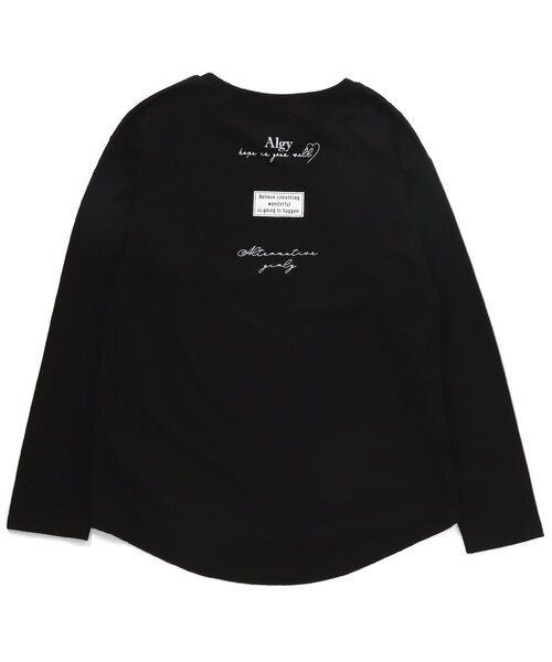 algy（アルジー）の「ラウンドヘムロンT（Tシャツ/カットソー・キッズ・サックスブルー/ラベンダー/ブラック/オフホワイト・MEDIUM/SMALL/XX-SMALL/X-SMALL）」の5枚目の写真