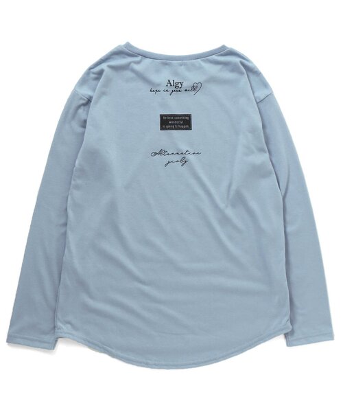 algy（アルジー）の「ラウンドヘムロンT（Tシャツ/カットソー・キッズ・サックスブルー/ラベンダー/ブラック/オフホワイト・MEDIUM/SMALL/XX-SMALL/X-SMALL）」の11枚目の写真