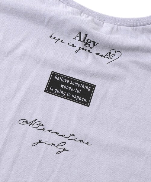 algy（アルジー）の「ラウンドヘムロンT（Tシャツ/カットソー・キッズ・サックスブルー/ラベンダー/ブラック/オフホワイト・MEDIUM/SMALL/XX-SMALL/X-SMALL）」の12枚目の写真