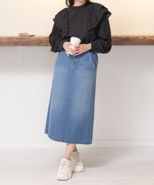 Mysa&Liina（ミーサリーナ）の「フリルコットンブラウス（シャツ/ブラウス・レディース・ブラック/ピンクベージュ/グレイッシュベージュ・M）」の10枚目の写真