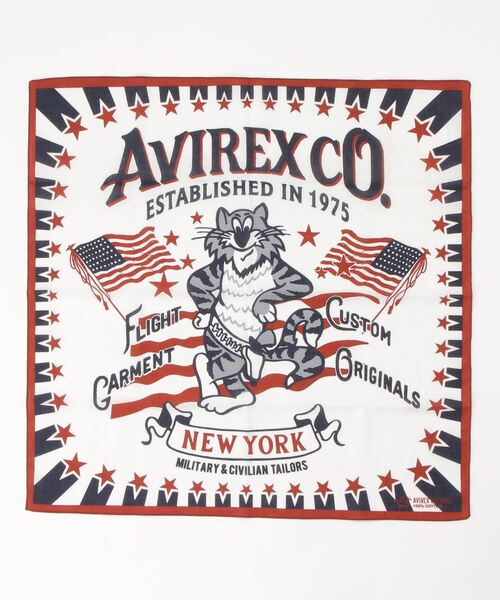 AVIREX（アヴィレックス）の「バンダナ / BANDANA / アヴィレックス / AVIREX（バンダナ/スカーフ・レディース・ホワイト/カーキ/ブラック/ネイビー・FREE）」の2枚目の写真