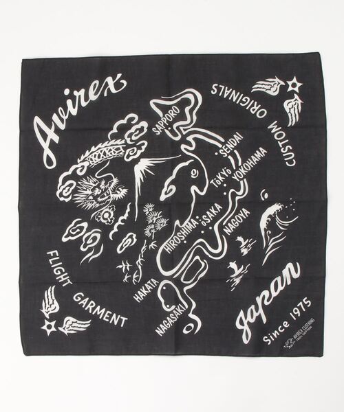 AVIREX（アヴィレックス）の「バンダナ / BANDANA / アヴィレックス / AVIREX（バンダナ/スカーフ・レディース・ホワイト/カーキ/ブラック/ネイビー・FREE）」の3枚目の写真