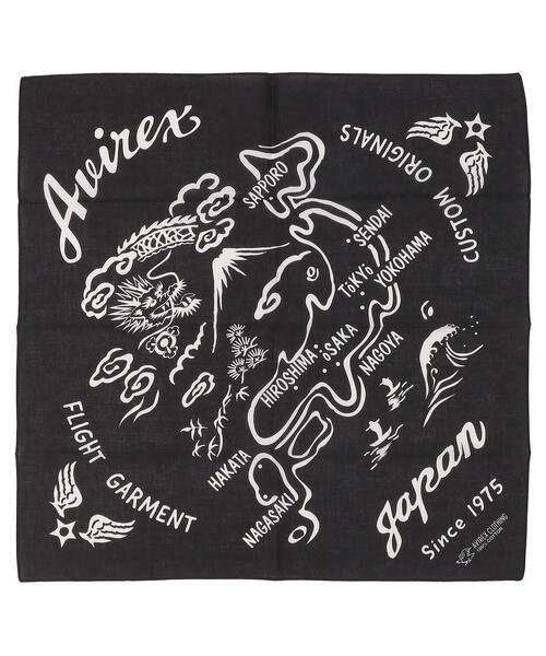 AVIREX（アヴィレックス）の「バンダナ / BANDANA / アヴィレックス / AVIREX（バンダナ/スカーフ・レディース・ホワイト/カーキ/ブラック/ネイビー・FREE）」の9枚目の写真