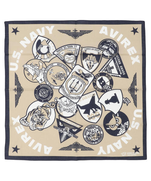 AVIREX（アヴィレックス）の「バンダナ / BANDANA / アヴィレックス / AVIREX（バンダナ/スカーフ・レディース・ホワイト/カーキ/ブラック/ネイビー・FREE）」の6枚目の写真