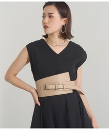 アシンメトリーワイドウエストベルト