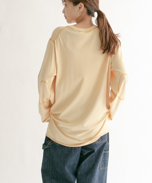 KBF（ケイビーエフ）の「マシンウォシャブルオーバーサイズニット（ニット/セーター・レディース・オレンジ系その他/ブラック/アイボリー/ブルー系その他・ONE）」の4枚目の写真