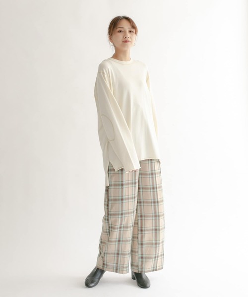 KBF（ケイビーエフ）の「マシンウォシャブルオーバーサイズニット（ニット/セーター・レディース・オレンジ系その他/ブラック/アイボリー/ブルー系その他・ONE）」の12枚目の写真